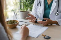 COVID-19 vaccine side effects and long COVID recovery consultation with an Ayurvedic doctor discussing fatigue, brain fog, immune health, and personalized Rasayana therapy.