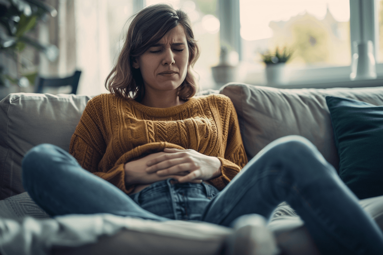 Patient experiencing mild abdominal pain often misdiagnosed in early disease stages