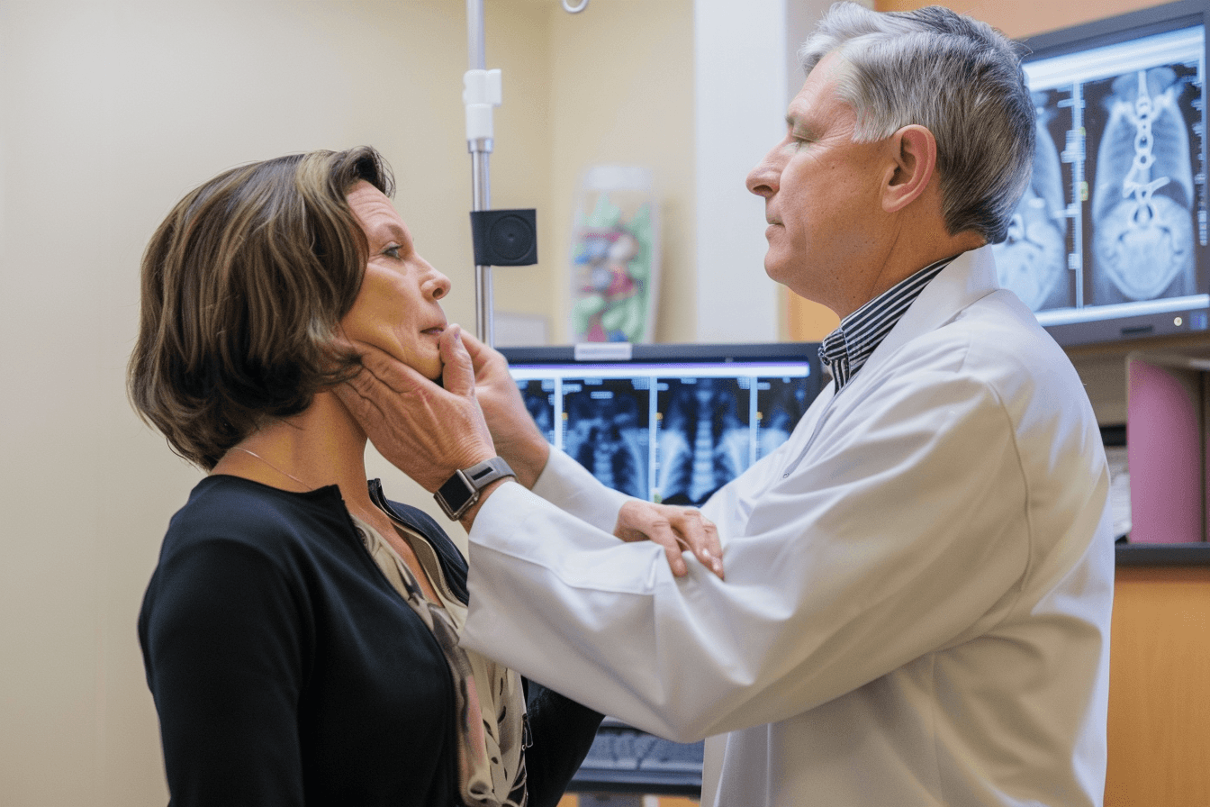 Esophageal cancer spread to lymph nodes