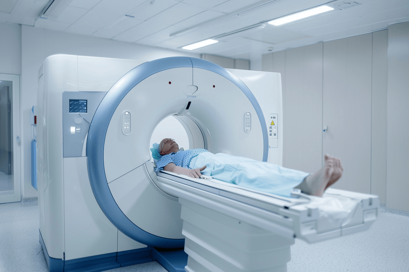 Ct scan machine showing early diagnostic stage before disease is visible