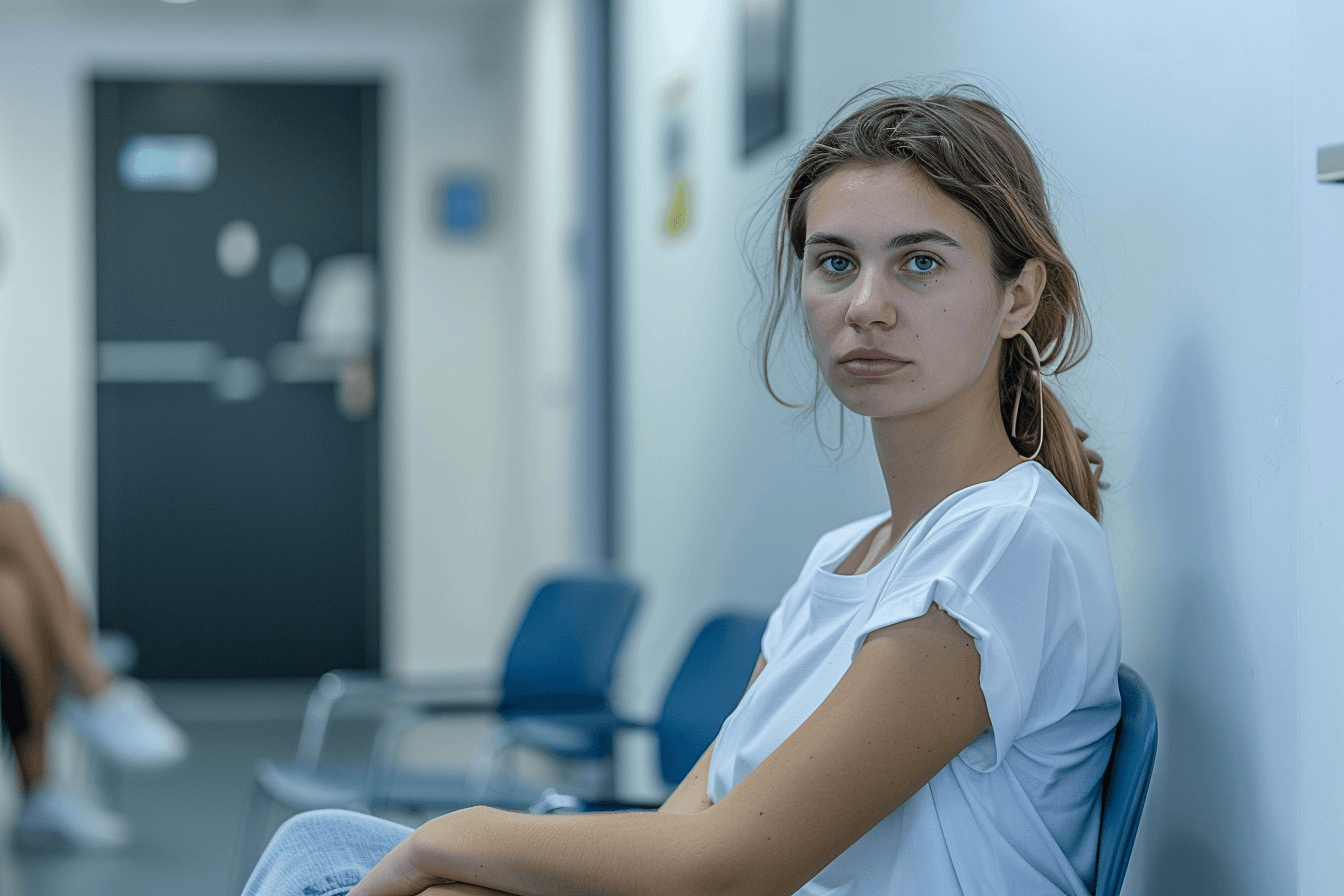 Woman experiencing fatigue and mild bone pain symptoms of hyperparathyroidism