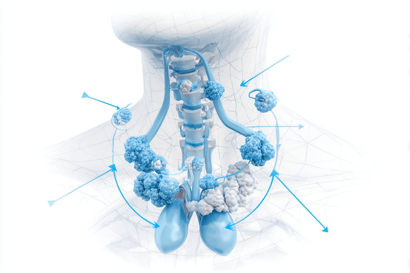 How Parathyroid Glands Regulate Calcium In The Body Medical diagram showing parathyroid glands controlling calcium levels through bones kidneys and intestines