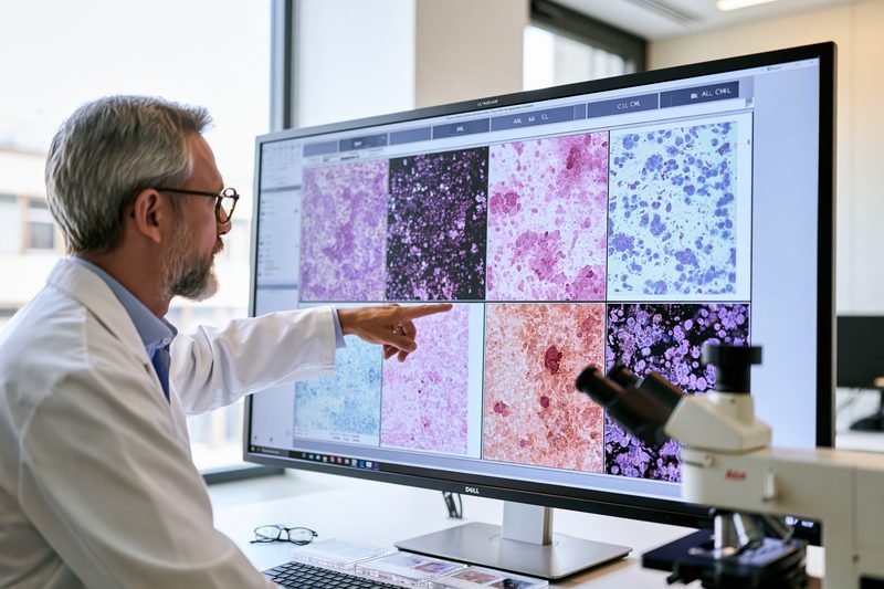 Leukemia blood test by type aml all cll cml