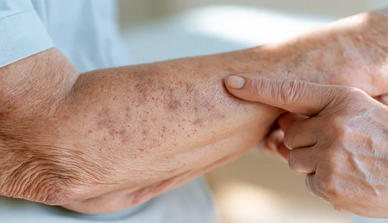 Leukemia symptoms bruising petechiae low platelets forearm 1