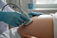 Ultrasound examination during pregnancy to evaluate miscarriage risk and fetal development