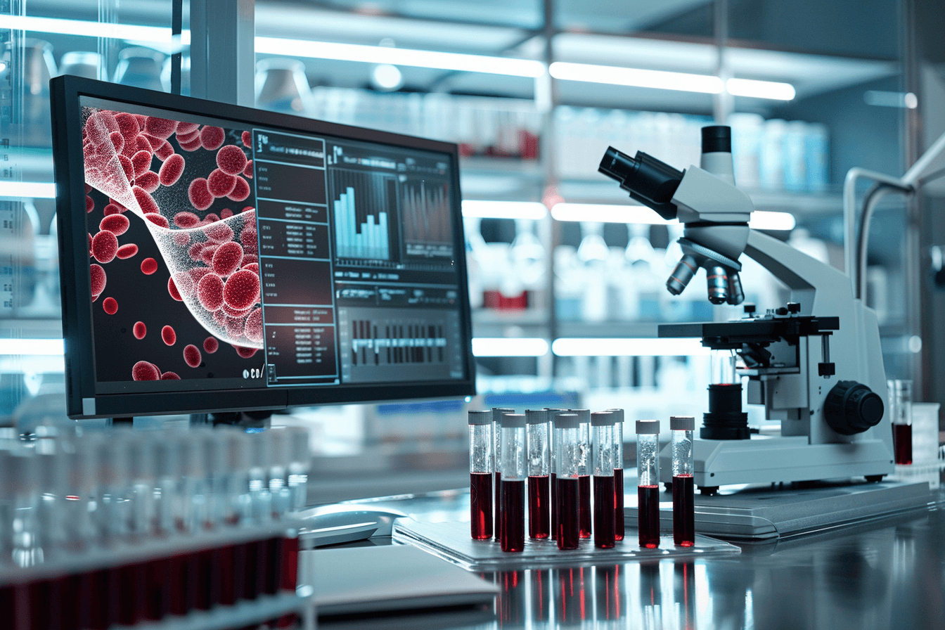 Modern scientific research thalassemia laboratory