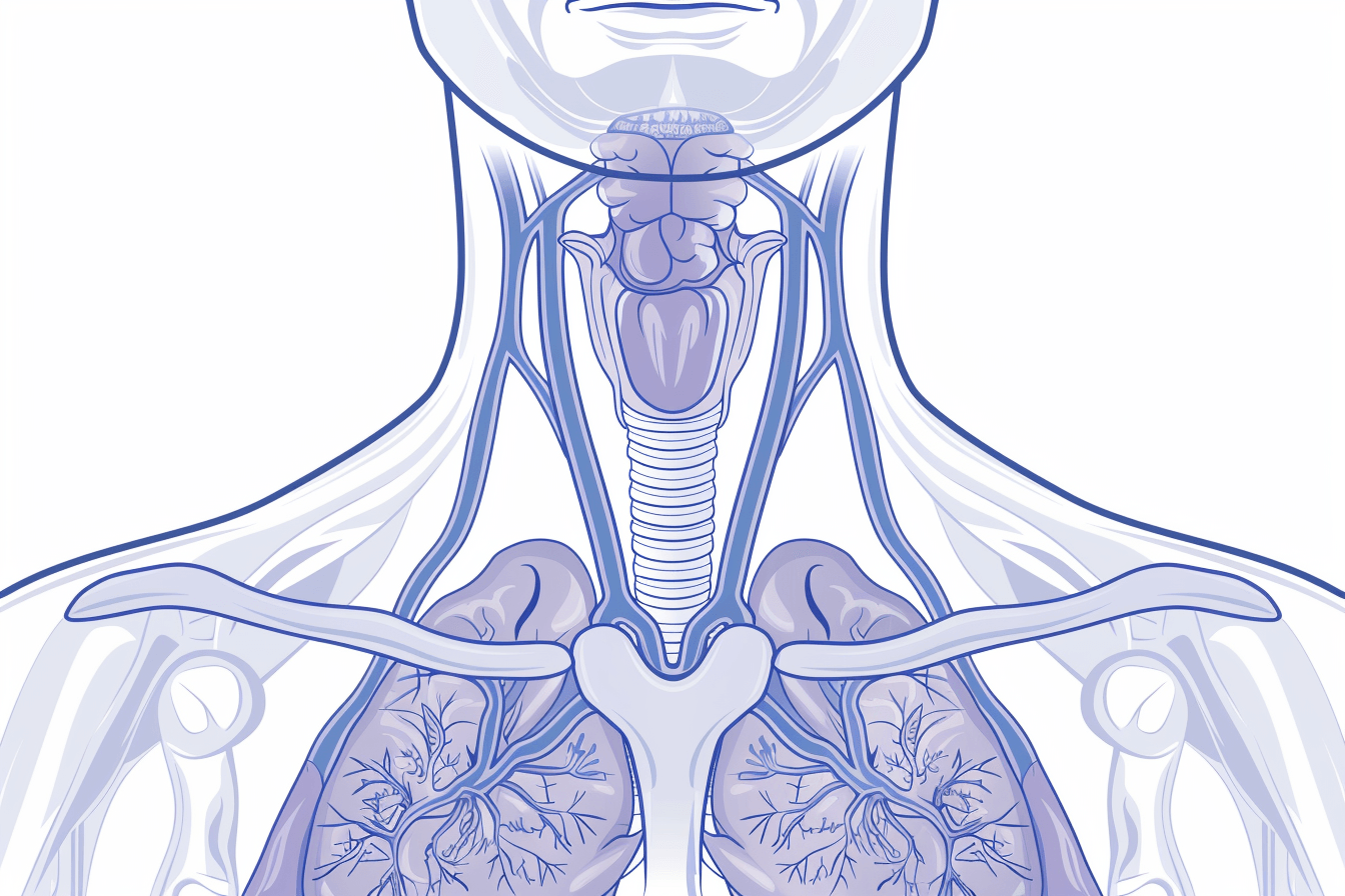 Simple medical diagram showing how parathyroid adenoma affects different organs in the body
