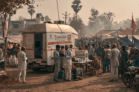 Healthcare workers conducting tuberculosis screening during tb detection campaign india