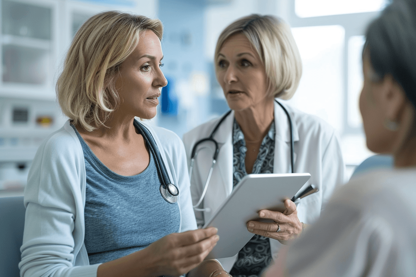 Patient reviewing treatment options and considering alternative care approaches